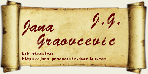 Jana Graovčević vizit kartica